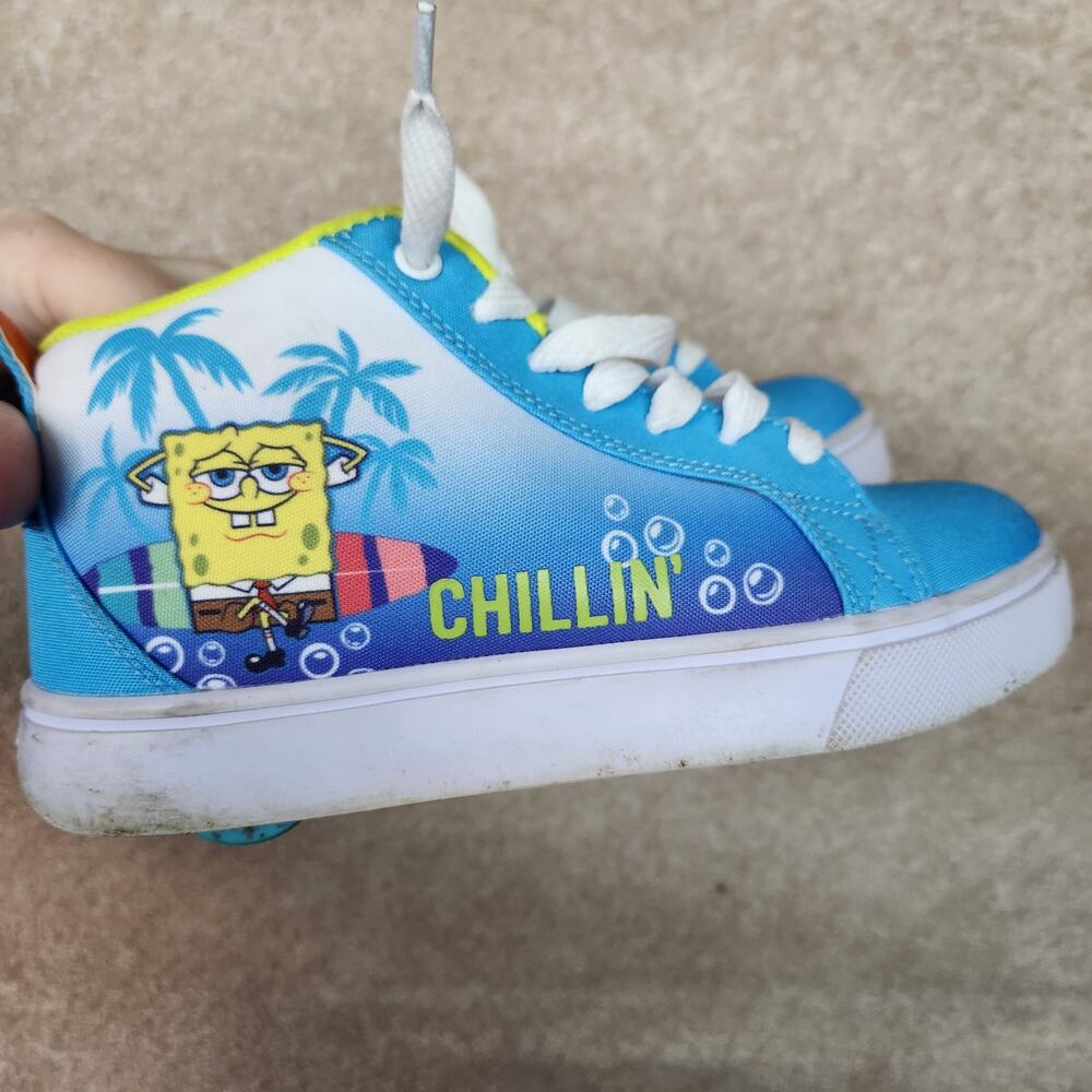Sponge Bob Heelys Size 4 Youth Sneakers Skating Shoes